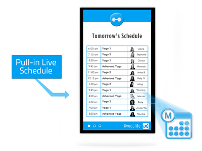 Digital Signage Class Schedules